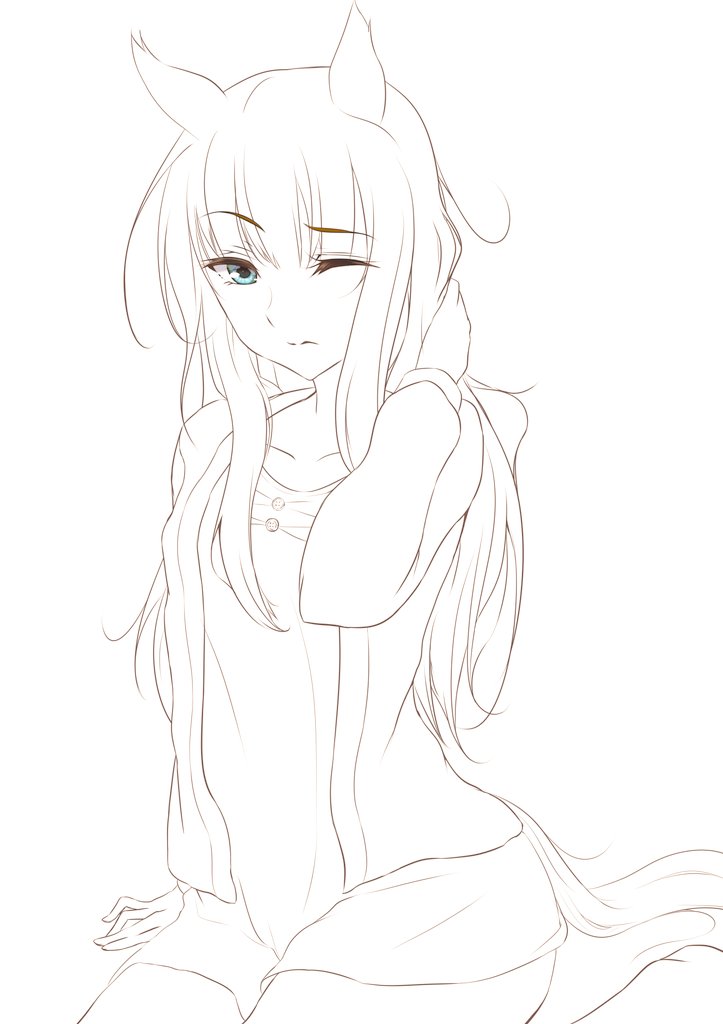 takoko77's tweet photo. 寝起きスズカさん　wip

#ウマ娘 https://t.co/cFed8u0pSO