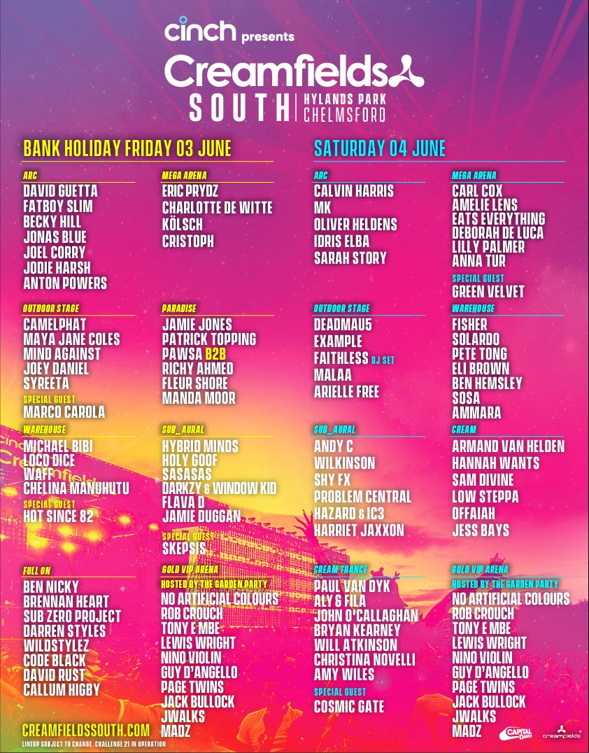Pepsi MAX presents Creamfields tweet media