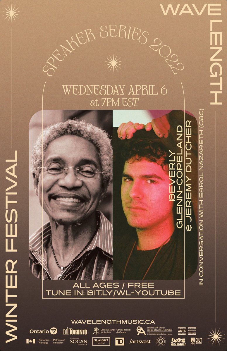 LanrickBennett's tweet photo. #FastThree: @wavelengthmusic Speaker Series finale with Beverly Glenn-Copeland & @jdutchermusic in conversation with @ErrolNazareth
HT @CanadaCouncil @TorontoArts @CdnHeritage
@SOCANFoundation @CollectiveBrew
You can watch the full interview here https://t.co/GouLEC3JLr https://t.co/DxTkpllY93