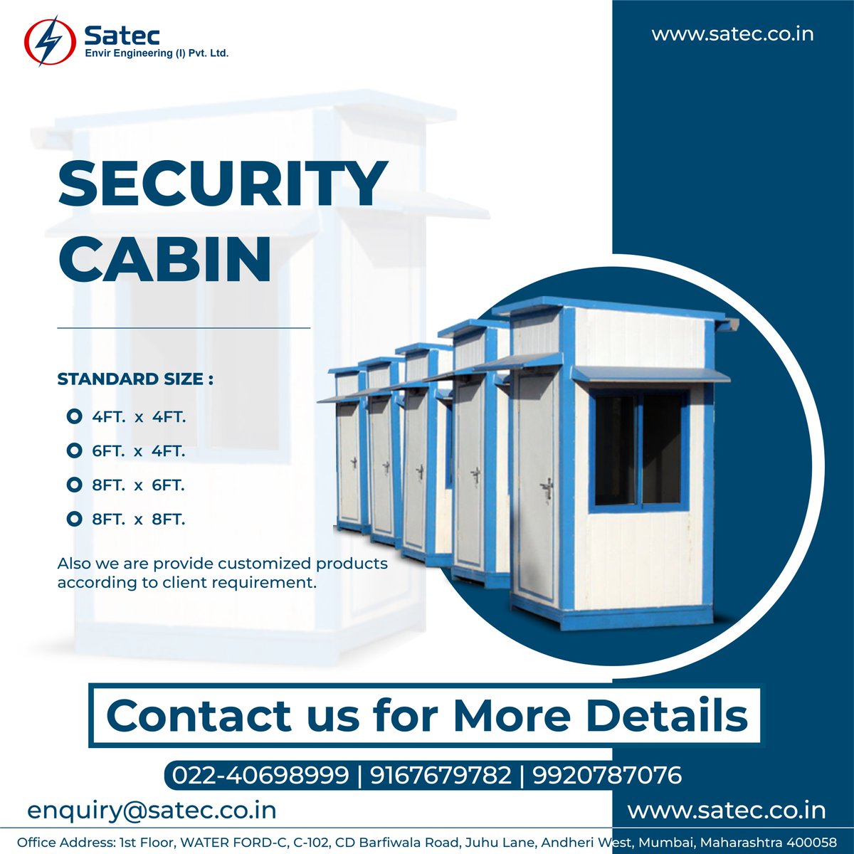 SatecEnvirEngg's tweet image. Security Cabins Manufacturers Suppliers Exporters!!

#Satec #SatecEnvirEngineeringPvtLtd #SecurityCabins, #FRPPortableSecurityCabin, #readytoinstall #PrefabricatedGuardCabin #PortableSecurityGuardCabins #MSPortableSecurityCabin #PortableFRPPortableSecurityCabin