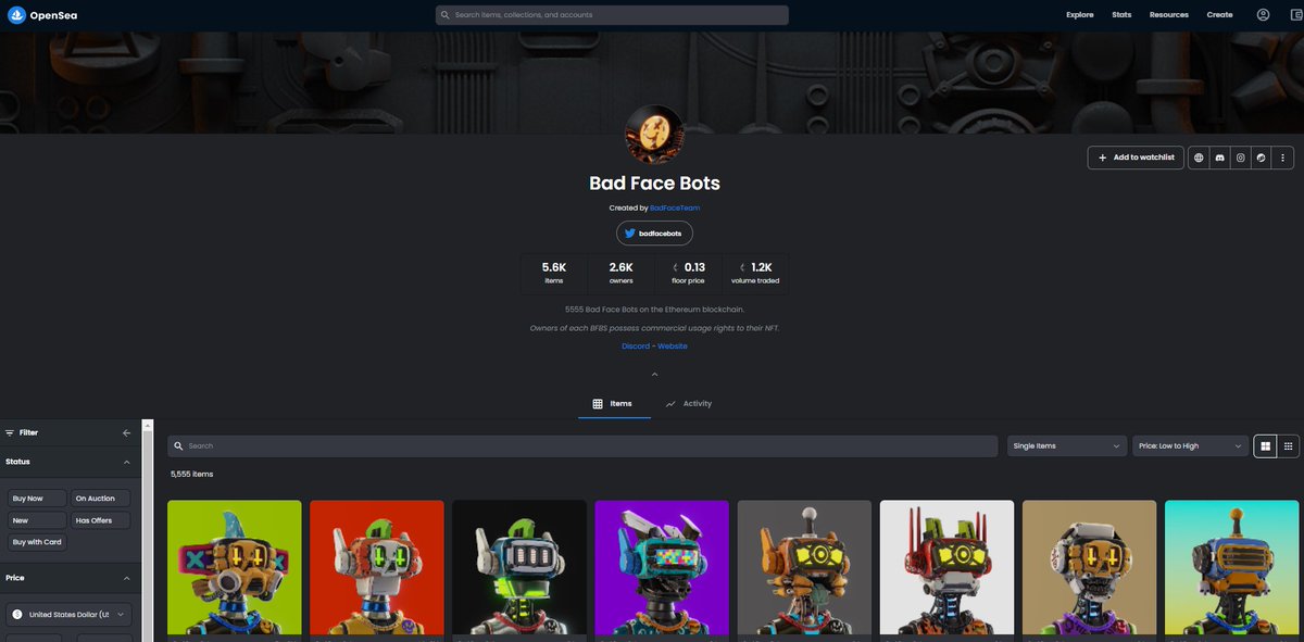 SkyBlue51880359's tweet photo. Hello~@opensea 
Just want to ask "When Blue Verified?"
Did you notice Bad Face Bots? Let check this out!!! Fantastic artwork and undervalued! 
>Q1 $Trash
>Q2 Personal Capsule with social function 
>Q3 Little Companions (3D NFT)
@badfacebots 
@kamanwilliam 
#opensea #NFT https://t.co/SBtZUAC9OB