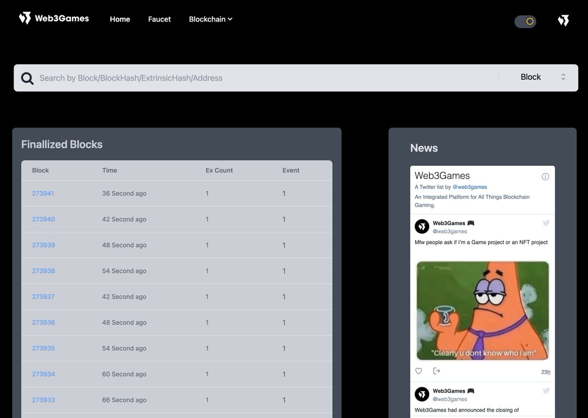 web3games's tweet photo. Web3Games #DevNet is live🔥

You can also claim some $W3G tokens from the #Testnet faucet

⚙️Devnet: https://t.co/dMOw18VYeD

🚰Faucet: https://t.co/BW6KztCcM6 https://t.co/nRFsuDSOE3