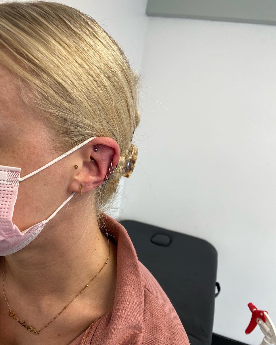 Here’s an array of piercings done recently here at Oddbody done by <a href="/xStevieee/">Steven Watts</a> for piercings be sure to give us a call on 01189 345 856! From there we can let you know what availability we have for you! 😁