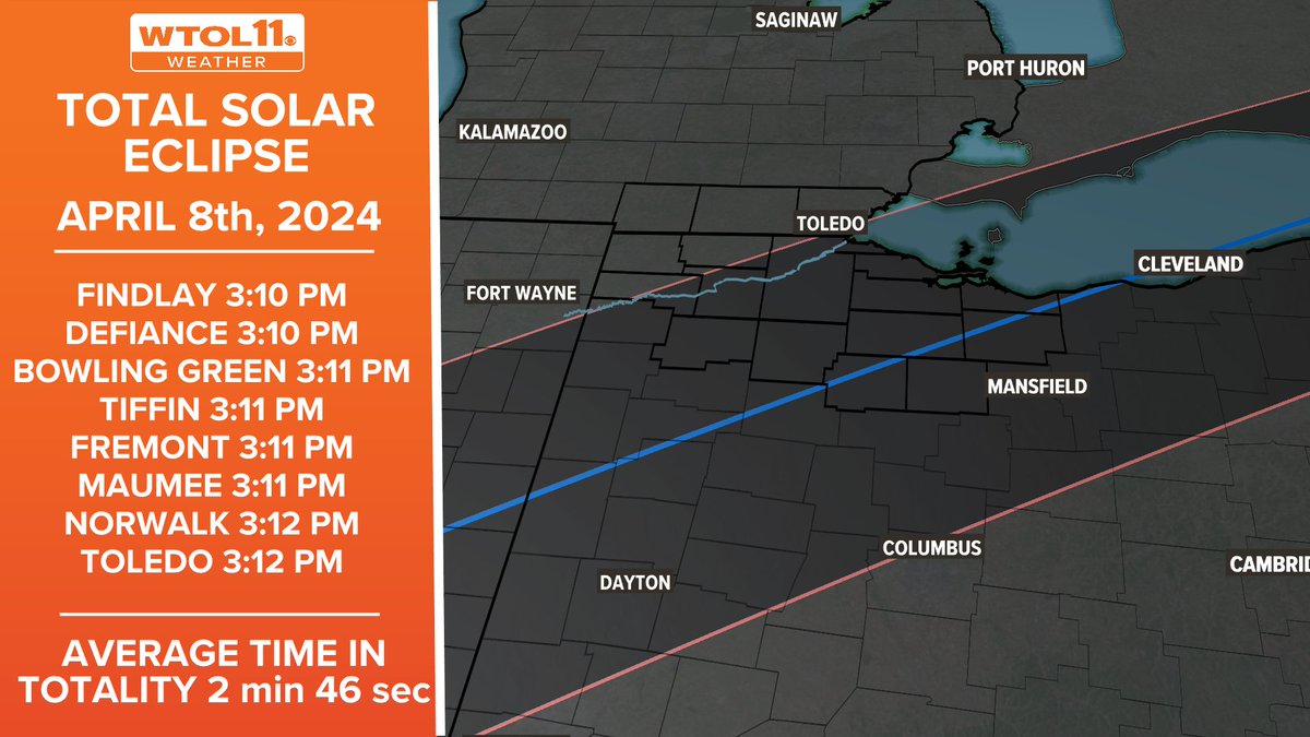 Ryan_Wichman's tweet image. 2 years from today will be HUGE in northwest Ohio and across the eastern US. We will keep our fingers crossed for clear skies so we can catch a rare solar eclipse.