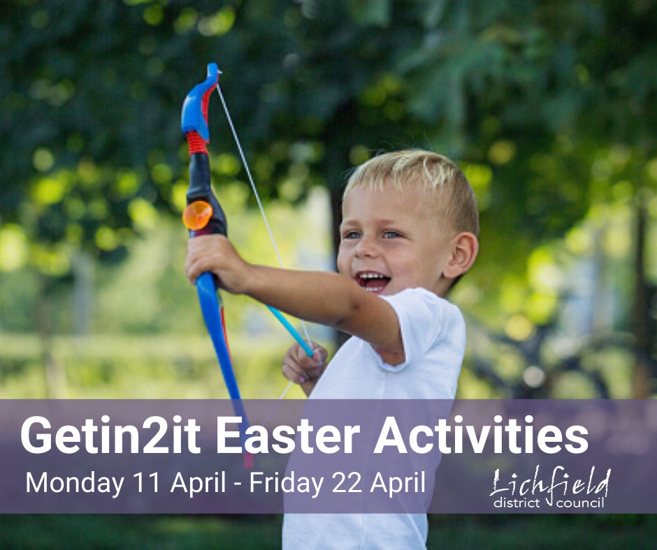 Lichfield_DC's tweet photo. #Getin2it this Easter!
From tennis to UV Sport, to Parkour and football, there is lots on offer to keep young people active this Easter. Sessions run across the district and cost no more than ยฃ2.
For more information please visit: https://t.co/uIIC38VD7z
#Lichfield #Burntwood https://t.co/jvangEvUWl