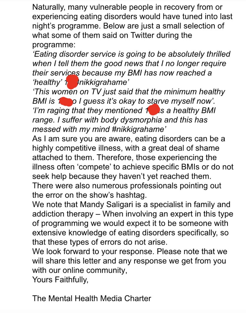 MHMediaCharter's tweet photo. Following #nikkigrahame #WhoIsShe airing on @Channel4 last night, we have sent the following letter to the production company who made the documentary. We’ll let you know if and when we receive a response. 

(Fyi @adamfare1996 @OpenMindMH @AnLasair @barnaclebear). https://t.co/P2od7ckqMB