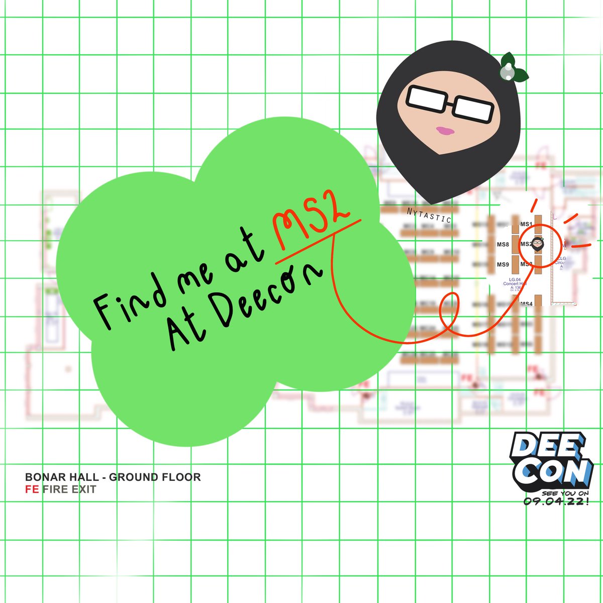 Nytastic's tweet photo. Find me a table MS2 on the ground floor my peeps! 

@OfficialDeecon 

#deecon #deecon2022 #convention #artistalley #conventiontable #stalllocation https://t.co/mTVlD2gOOF