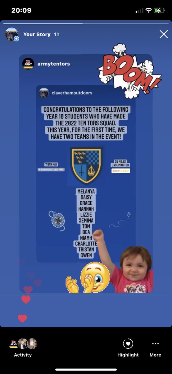 Your squad for the 2 Claverham 2022 teams. Well done everyone! #claverham #dartmoor #tentors #adventuresareforever