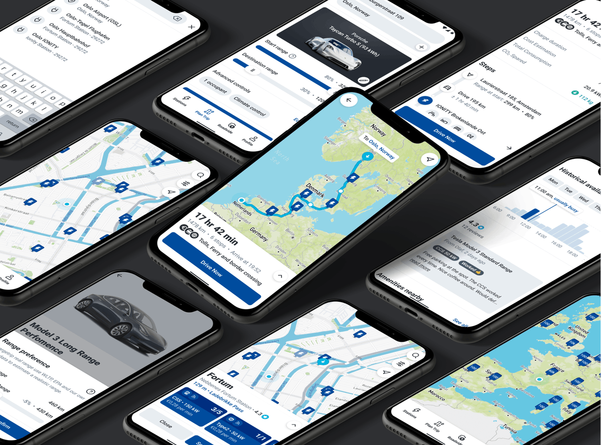 Chargetrip's tweet photo. 🎉  Chargetrip recently worked with Elbil, the Norwegian EV Association to launch the biggest upgrade ever of their EV-specific route planner. ElbilAppen is now accessible to non-members!

Read more; https://t.co/fLGGuf58JO

#EVRouting #Navigation #Norway #AppDesign https://t.co/MRw6GNZ2vm