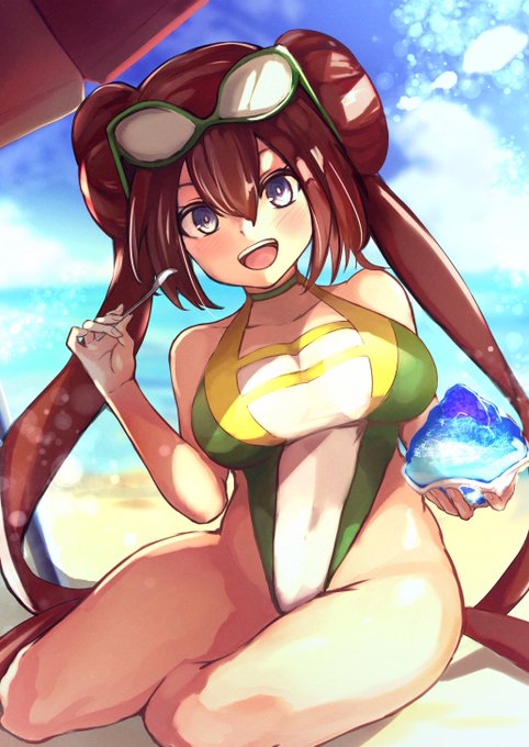 skeb 水着メイちゃん ご依頼ありがとうございました😌 