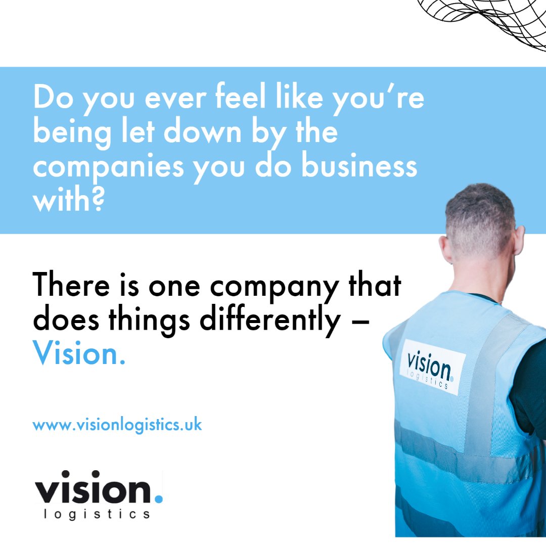 visionlogistics's tweet image. Do you ever feel like you're being let down by the companies you do business with? 

What if we told you that there's a company out there that's different? A company that actually delivers on its promises? 

That company is Vision. 

#distribution  #logistics #fulfilment #vision