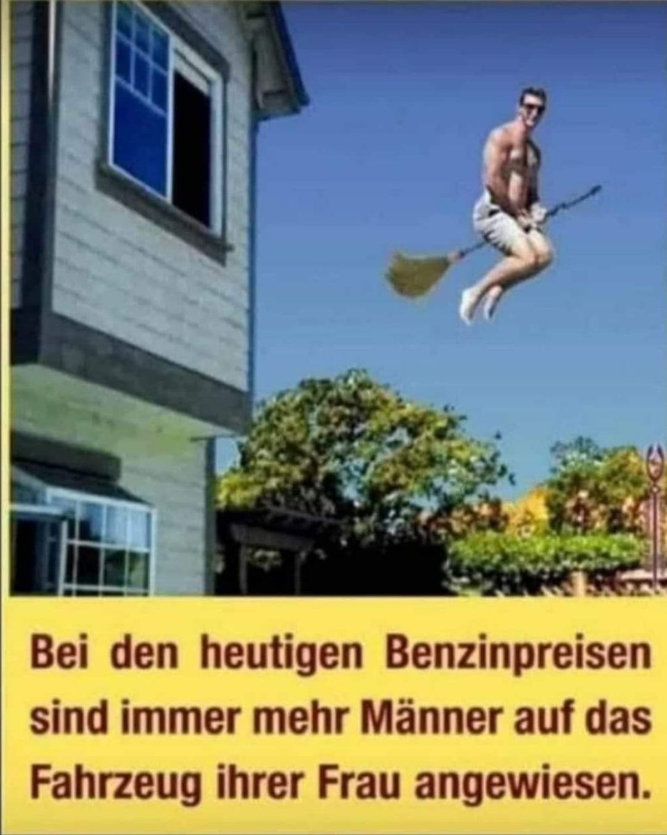 Der Besen kommt langsam in Mode 👉👈🤣🤣