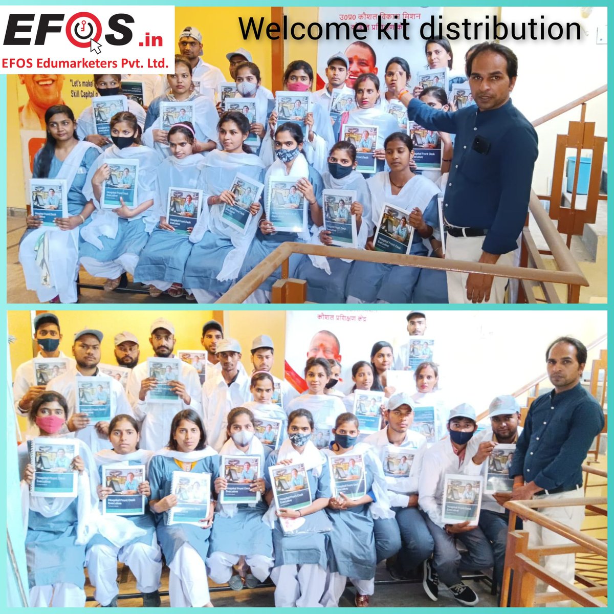 efos_in's tweet photo. Candidates were excited to receive welcome kit after post corona opening of centre. 
#welcomekit #postcorona #efos https://t.co/mm6eiVGdsT