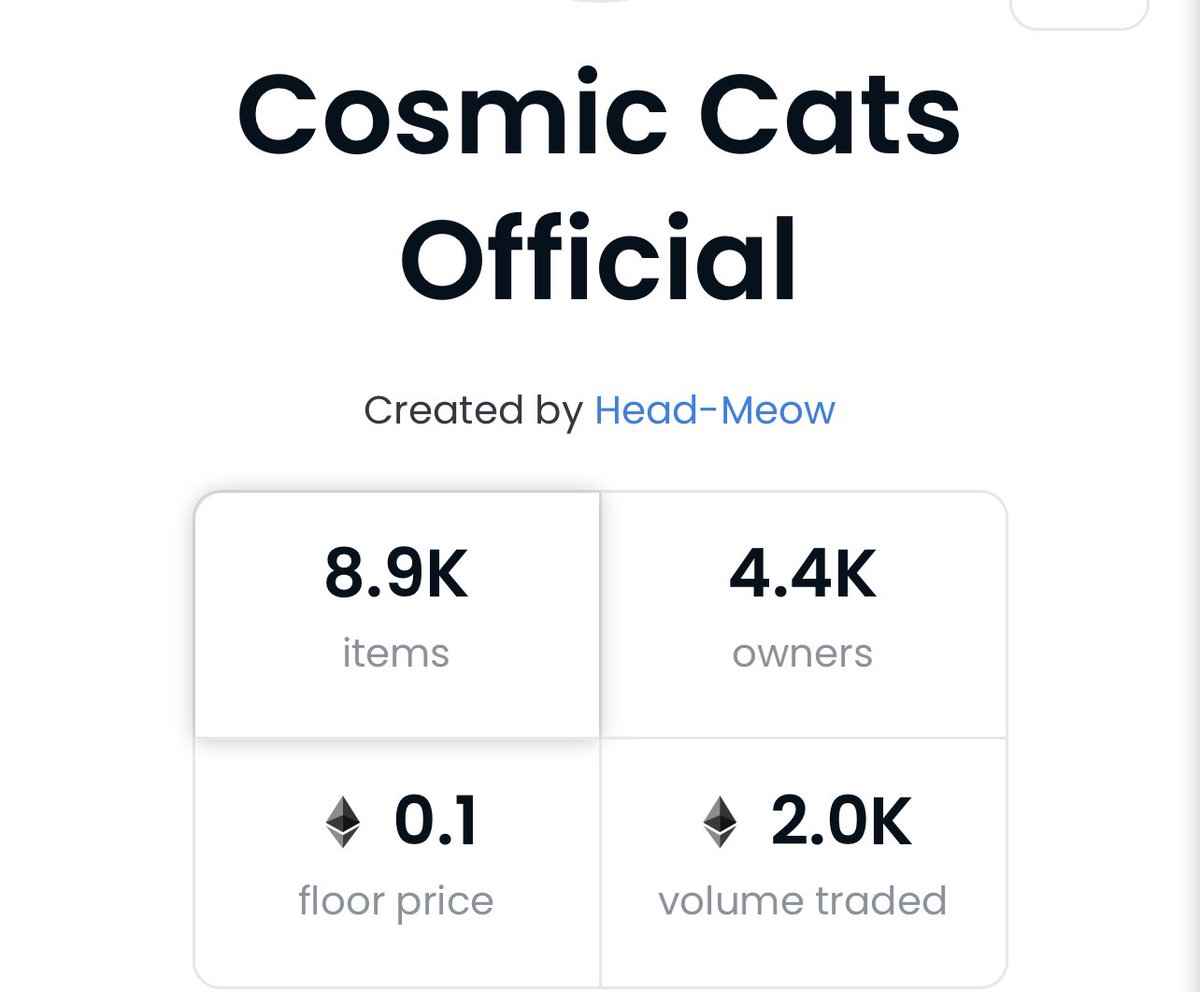 CosmicCats_'s tweet photo. Our floor was swept over night! We just broke .1. Our presale was .03! So much utility coming with mutations, mission control and @Cosmicverse_ only up from here! 🚀📈🧹 https://t.co/HPmCpWT2nL