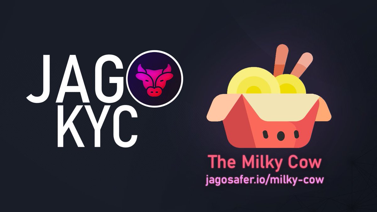 jagosafer's tweet photo. 💠💠NEW: Milky Cow💠💠
@TheMilkyCow

Chain: #Milkomeda 
Type: Yield Farm

DETAILS: https://t.co/cYzI9ez6Nh

🛡️KYC: Project owner has KYC’d to us! Dev has fulfilled all our needs and now has Low Risk!
(LOW RISK does not guarantee the loss of funds)

#DeFi #ADA https://t.co/zSoNv9IGkO