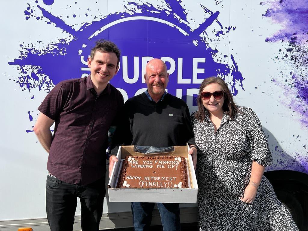 BigPurplePro's tweet photo. A bitter sweet day today. After starting Big Purple 9 years ago and building it up to the great company it is today, we say happy retirement to Eddie. We will miss his kindness, guidance and the opportunities he has created. https://t.co/etTPEahjyQ