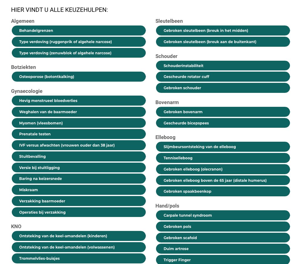Pas jij al #keuzehulpen toe om jouw patienten te ondersteunen? Wist jij dat <a href="/PATIENT/">Patient</a>+ ~80 keuzehulpen heeft ontwikkeld om #SamenBeslissen leuker en makkelijker te maken? 
Ben jij benieuwd naar de onderwerpen en wat keuzehulpen voor jou kunnen betekenen? >keuzehulp.info