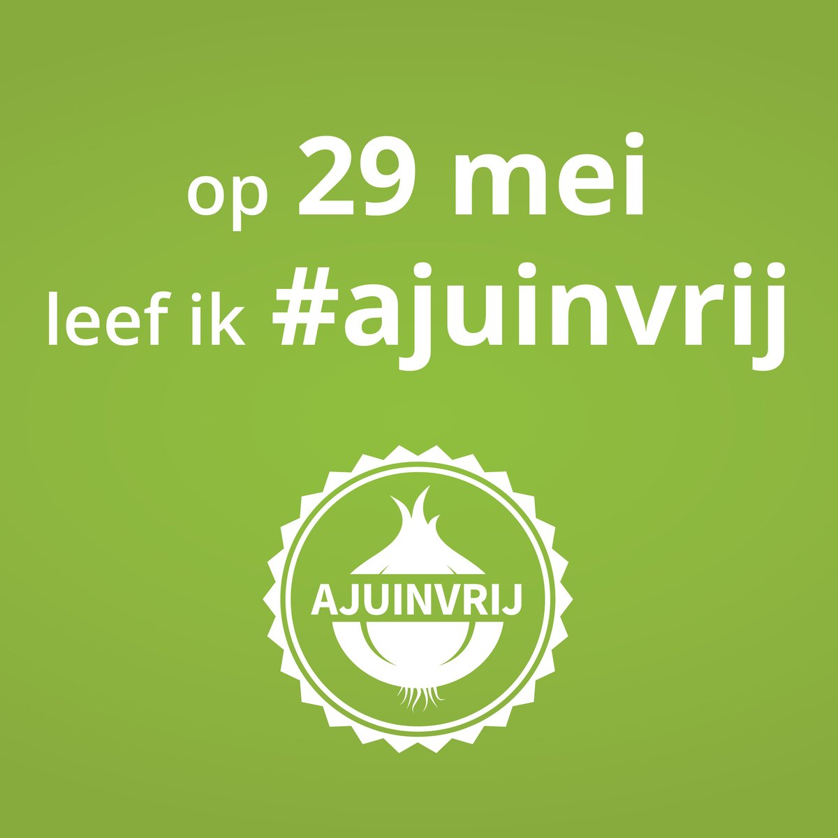 ajuinvrij's tweet photo. Leef jij #ajuinvrij op 29mei?
#rosbeiaard #dendermonde https://t.co/ITCqL2mS0L
