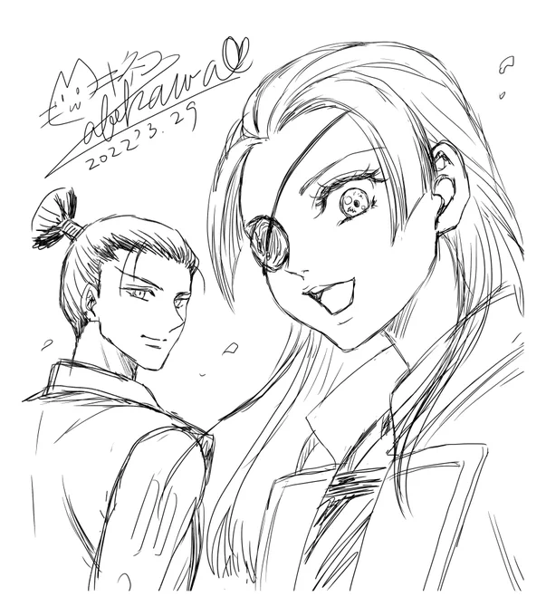 色紙の下絵です。コロナ禍でなかなか日本に来られない留学生さんたちを元気づけようという企画で、たくさんのクリエイターさんが参加しています。おひなたごう先生の懐かしの神様のキャラにムフッとなったw
https://t.co/q3wtSe9vgh 