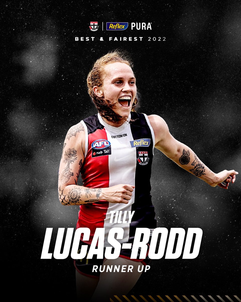 What a season it was ✨ 

Tilly Lucas-Rodd's superb year has seen her finish second at tonight's Best &amp; Fairest.

#TogetherWeRise