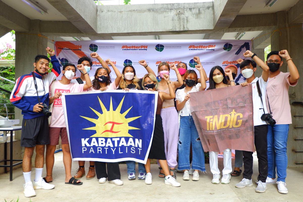 KabataanPL_NE's tweet photo. TINGNAN: Nakiisa ang Kabataan Partylist Nueva Ecija sa #betterPH, A Student Leaders' Assembly ngayong araw sa PHINMA Araullo University sa Cabanatuan City. https://t.co/n92Q8KziJJ