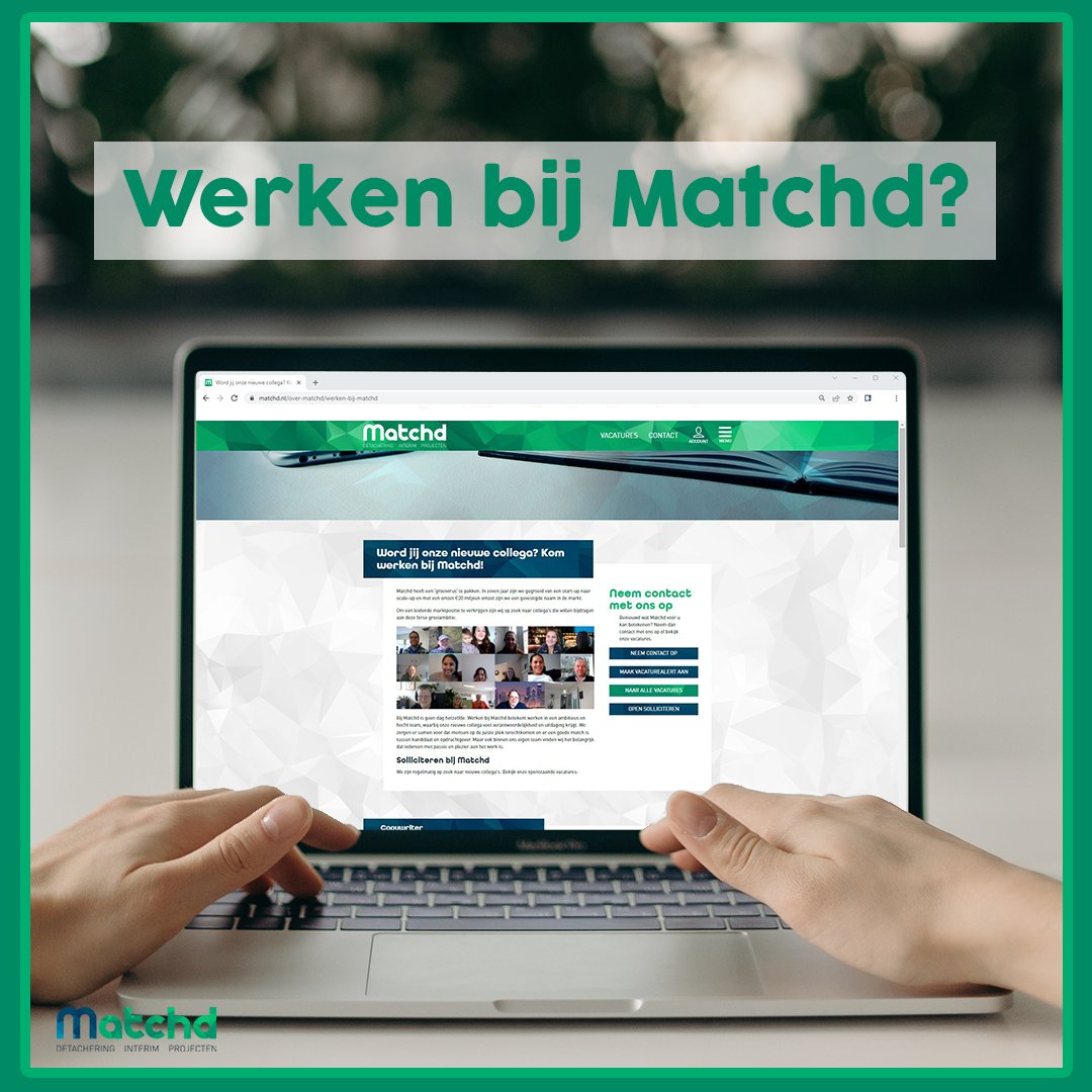 MatchdNL's tweet image. Werken in een gezellig en enthousiast team? Wellicht is een baan bij Matchd dan wel iets voor jou. Waar kan je nog meer aan denken? Een goed salaris, vrijdagmiddag borrels, bedrijfsfeesten en nog veel meer! Eén ding is zeker, geen dag is hetzelfde! matchd.nl/over-matchd/we….