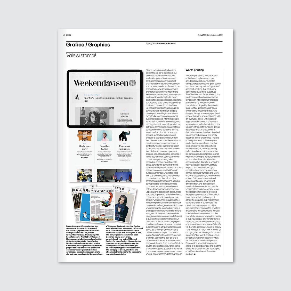 Every month on <a href="/DomusWeb/">Domus</a> magazine a column about graphic design