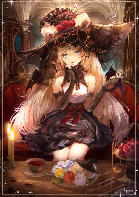 #自分が何度も投稿してしまう画像
ヴァンパイア魔女を描いた、
お気に入りの作品です😊 