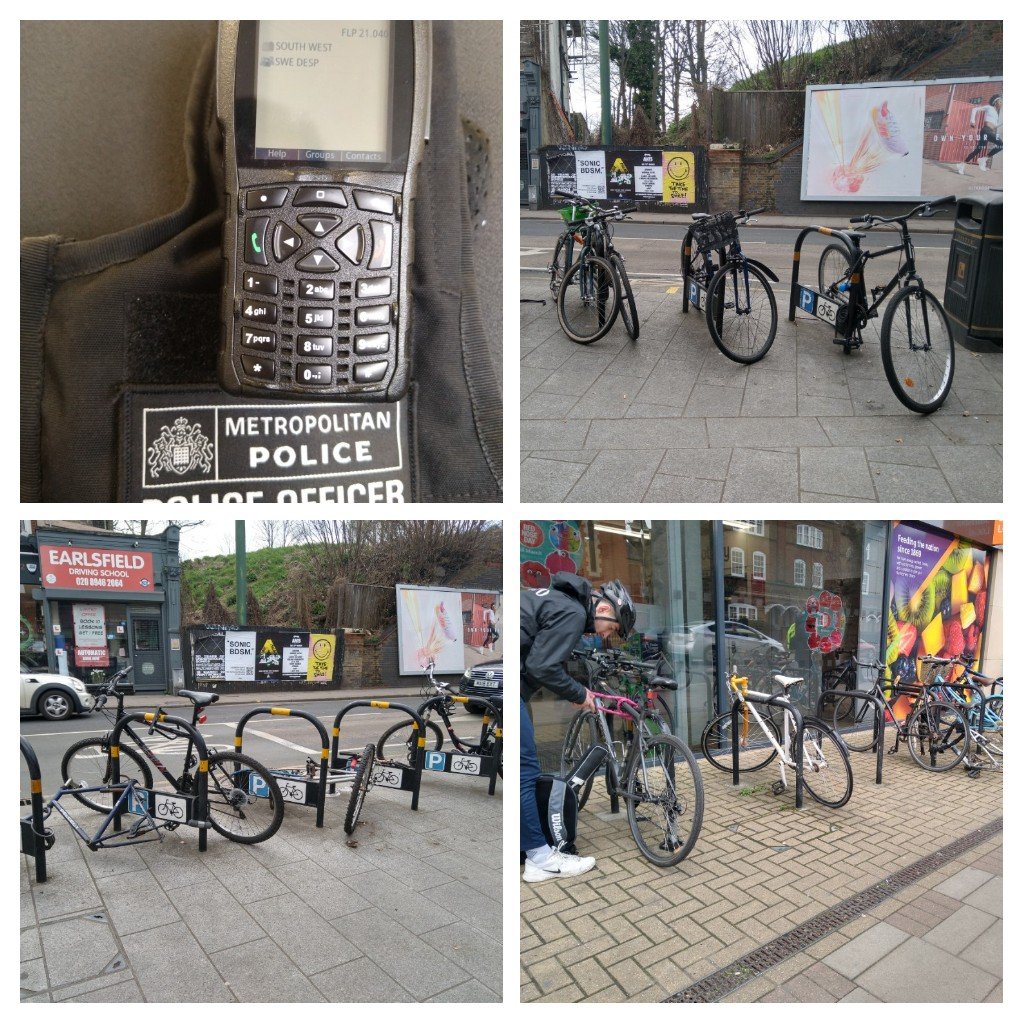 MPSWandleWW's tweet photo. Officers had arrested a male for theft of a bicycle yesterday on Garratt lane and the stolen bike had been returned to a very delighted owner. What sped up our investigation and facilitated the return of the bike was because victim had previously reported it with its frame number https://t.co/9XytqUIdwv