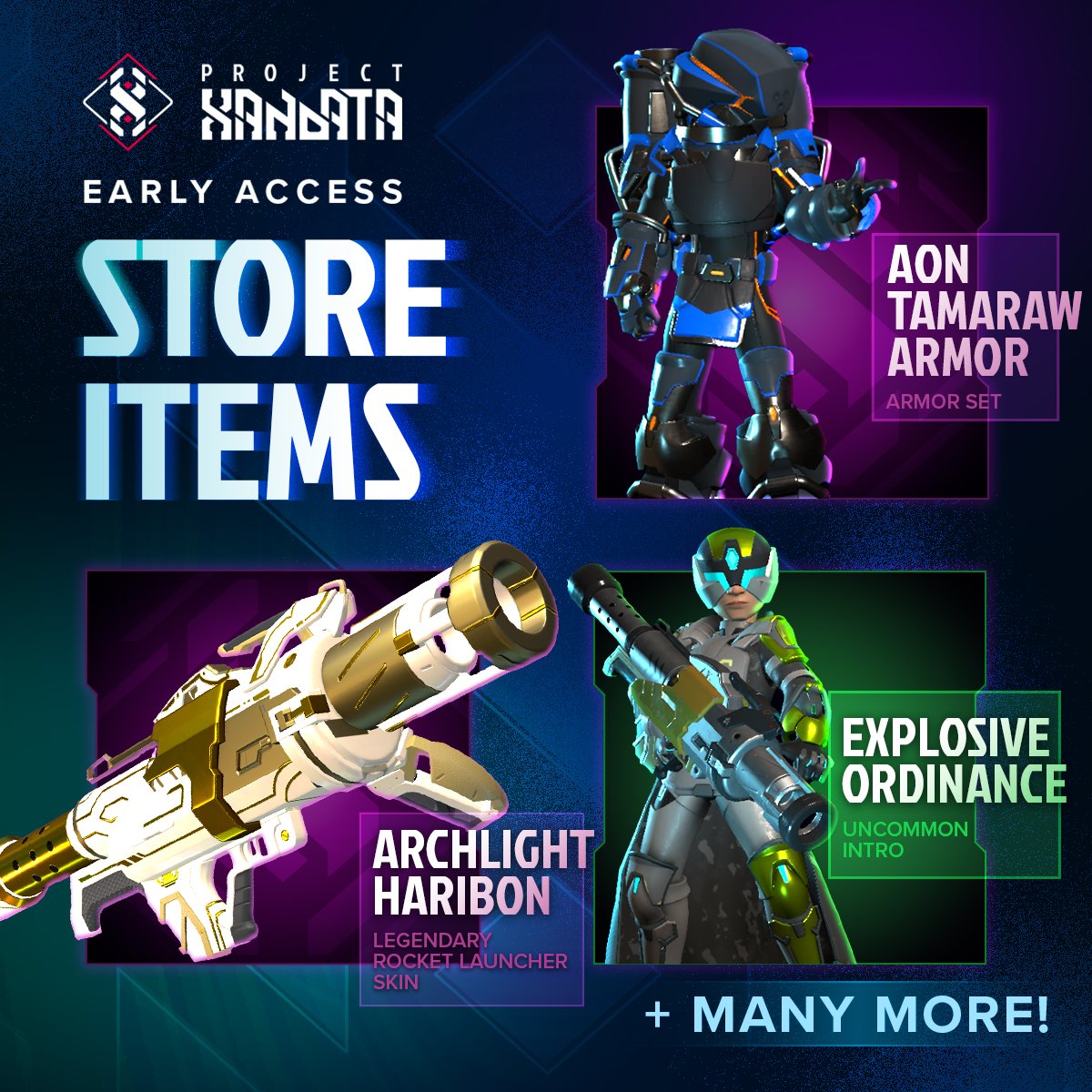 ProjectXandata's tweet photo. π Armor up in style before entering the battlefield!
π AON Tamaraw Armor for your Juggernaut!
π Archlight Haribon Rocket Launcher Skin
π Explosive Ordinance Intro (Only today!)
π₯ Buy NOW before it goes away Xandats!
#PXD #ProjectXandata
#PXDStore #BuyNow
#S6 #Secret6 https://t.co/OvfLJOcldO
