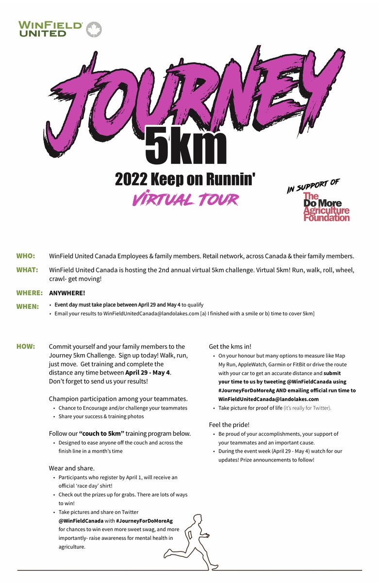 AboutAgWithMady's tweet photo. Have you signed up for the @WinFieldCanada 5km?? I have and you should to! #JourneyForDoMoreAg https://t.co/gk868azxU8