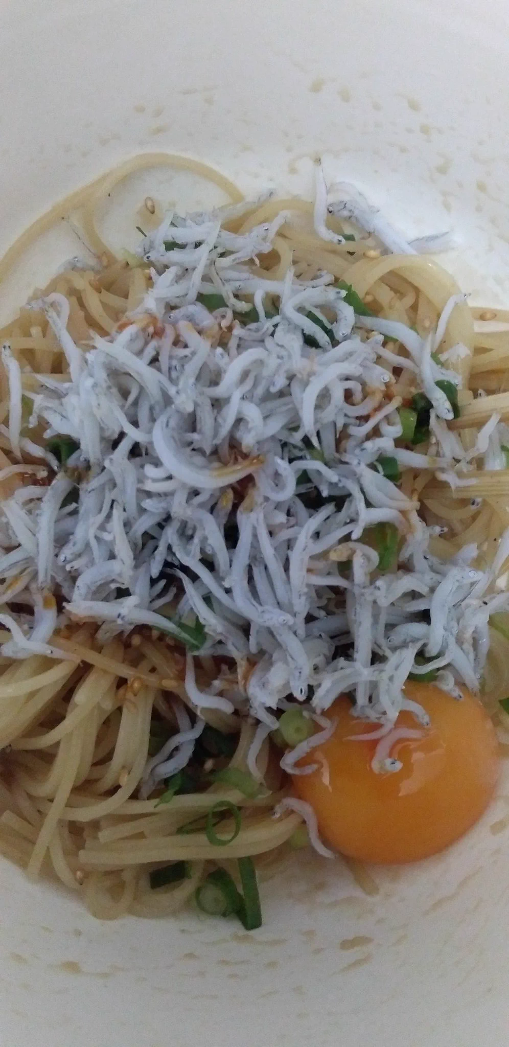 @gogoigarashi 材料全部あったので早速作りました！。シラスも追加で。 