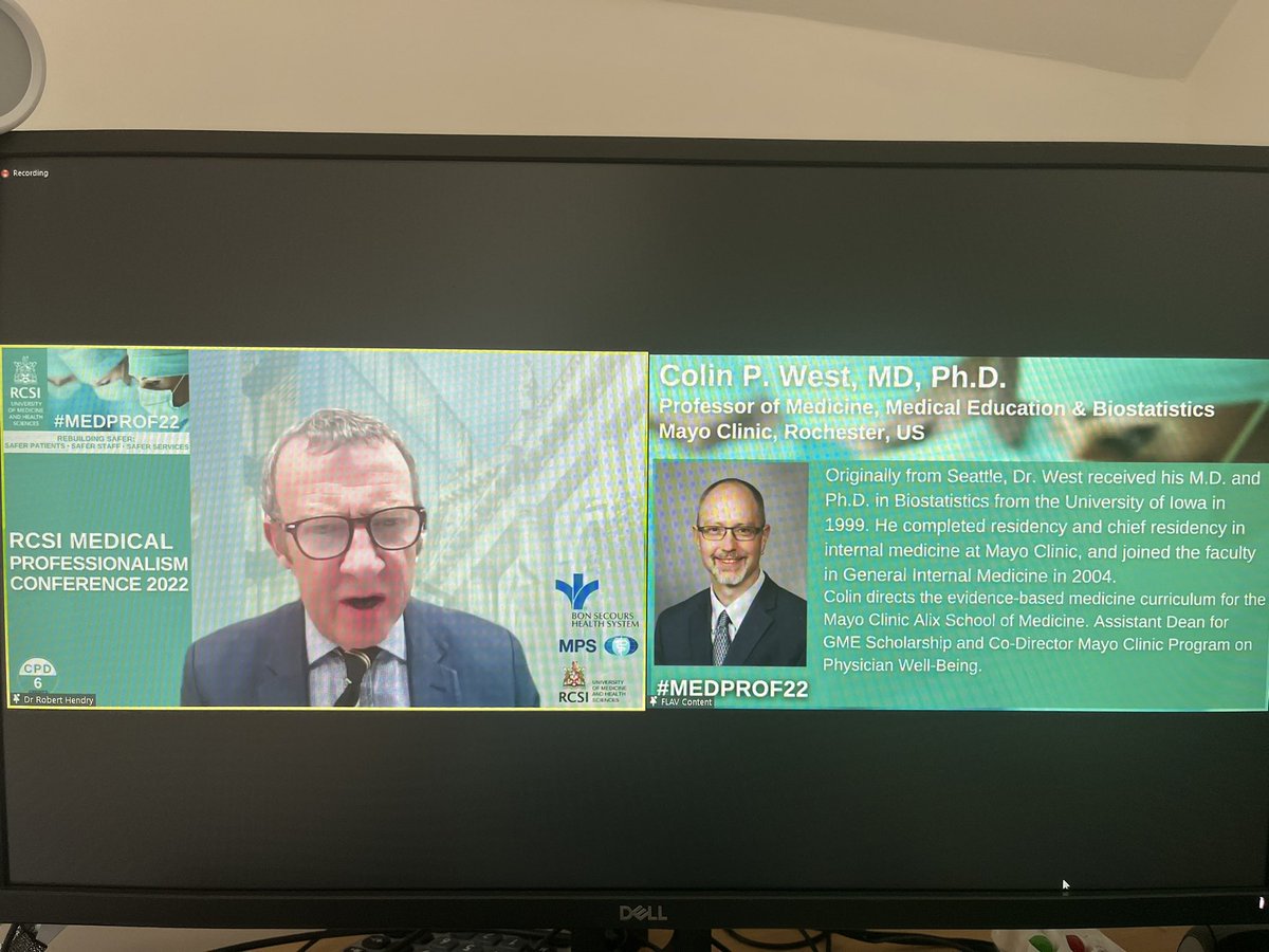 unabuckleyweir's tweet photo. Delighted to see our own Medical Director Dr. Rob Hendry introducing a keynote speaker @ColinWestMDPhD @RCSI_MedProf #MedProf22  @Robhendry23Rob @MPSdoctorsIRE @MPS_Medical #medical #irishdoctors https://t.co/IFwSR2DdKb