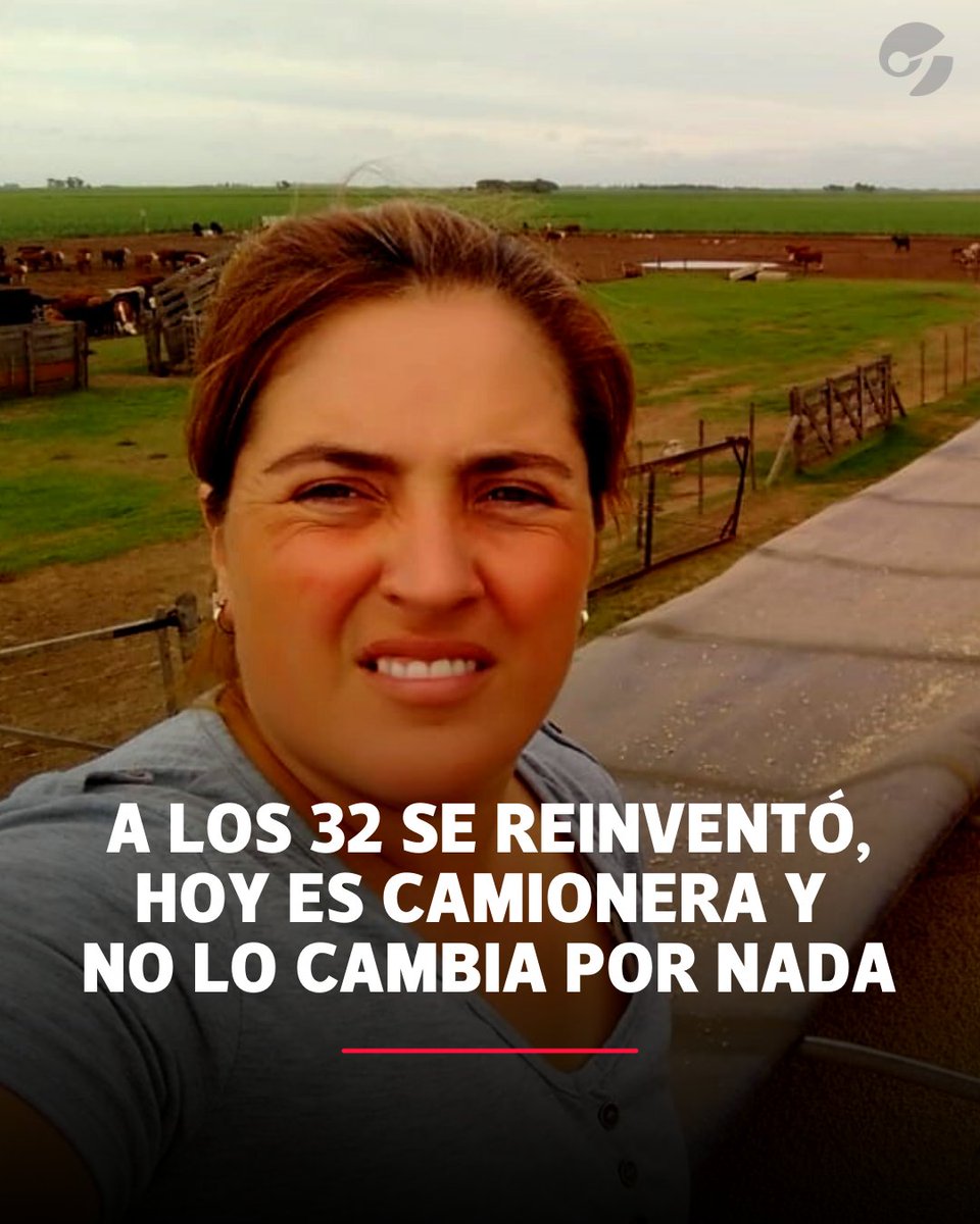 clarincom's tweet photo. Gisela Laguna Claro tiene 38 años y ya vivió varias vidas: “Me veo como camionera y me gusta, hoy no haría otra cosa”. Más: https://t.co/j6omm3mQA3 https://t.co/A6G8E3MRoW