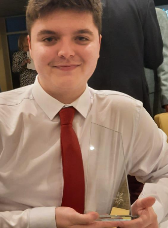 Sewell_Group's tweet photo. Congratulations to Brandon, who won the top award at @ERCollege last night! 🤩🤩 

#OutstandingContributionAward https://t.co/xvIFLYoMNb