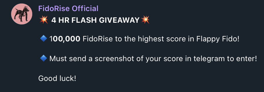 Fido_Rise's tweet photo. 100k #FidoRise up for grabs!
#FidoRise #FIDOFriday https://t.co/goMcq8SpXK