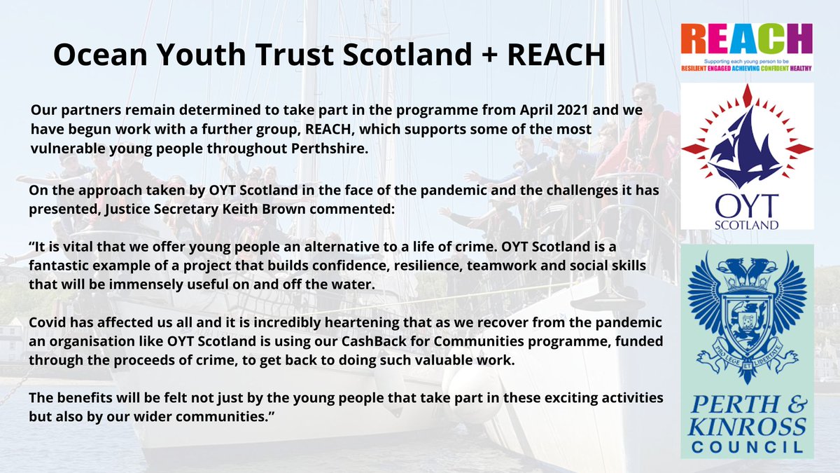 CashBackScot's tweet photo. CashBack for Communities has invested over £1.4 million in projects supporting young people from Perth and Kinross

In 2020/2021 61 young people were supported through projects ranging across diversionary youth work, sport for change, and employability https://t.co/xeGv4OnwoT