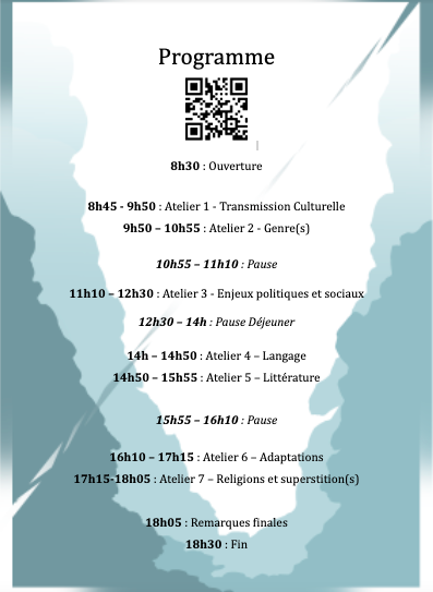 LERMAsterials22's tweet photo. Voici le programme résumé de la journée ! Pour accéder au programme détaillé, scannez le QR code en haut du programme. @LermaAmu https://t.co/yjM4LZwd8w