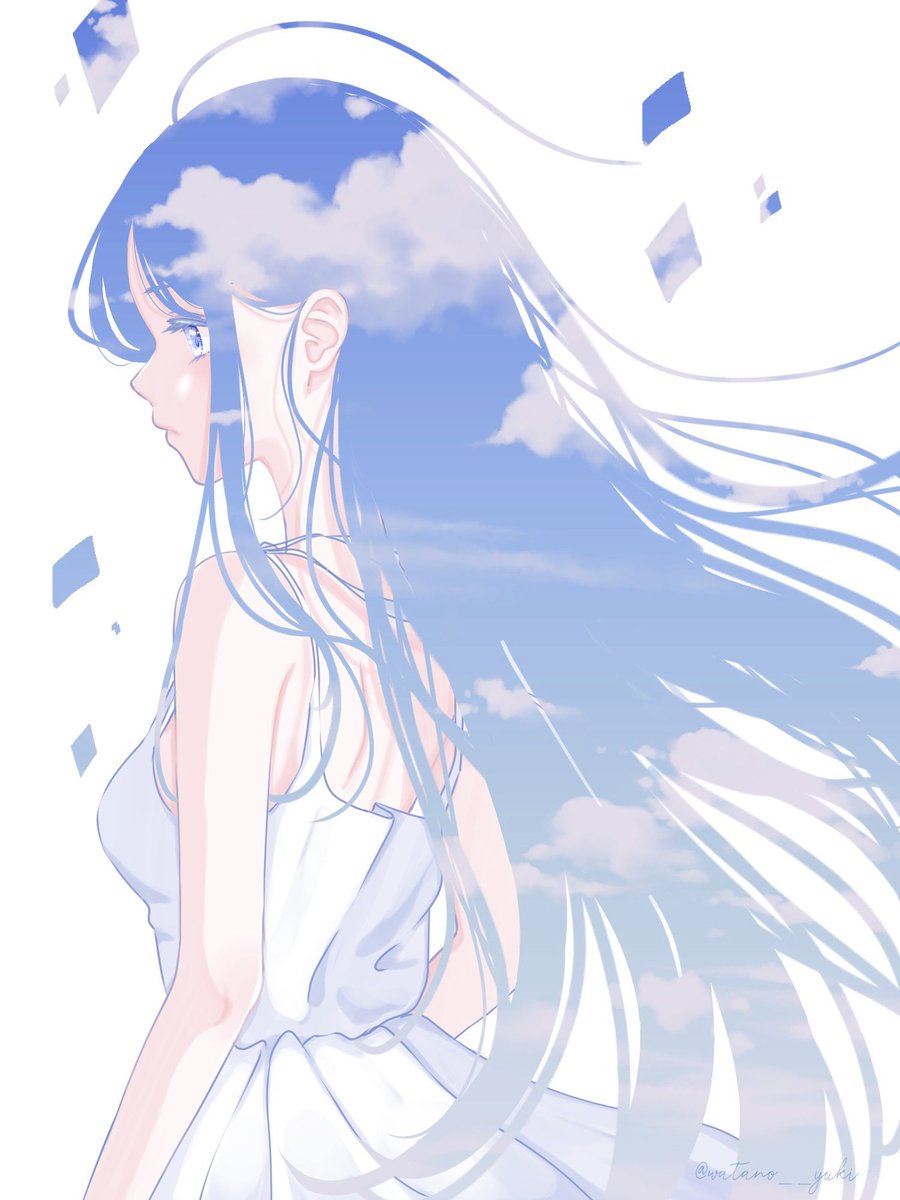 watano__yuki's tweet photo. 空☁️💙

#イラスト #illustration https://t.co/8ipN81Jv7v