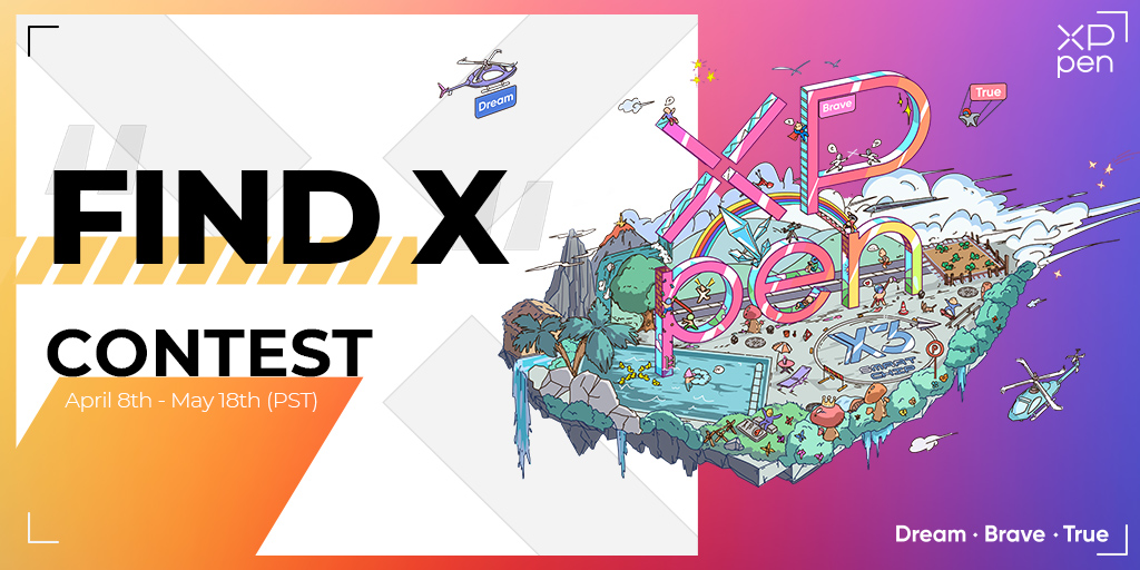 XPPEN's tweet photo. XPPen is celebrating a global re-branding by hosting a contest 🎨theme ''Find X''.
Click the first link in Bio detail: https://t.co/eaY2McFGQd
🎁6 Judges will pick 6 winners to giveaway special gifts! (second slide)
Who are the judges? Lets reveal all the ''X'' from today.👏🔥 https://t.co/ju0N9lmlkm