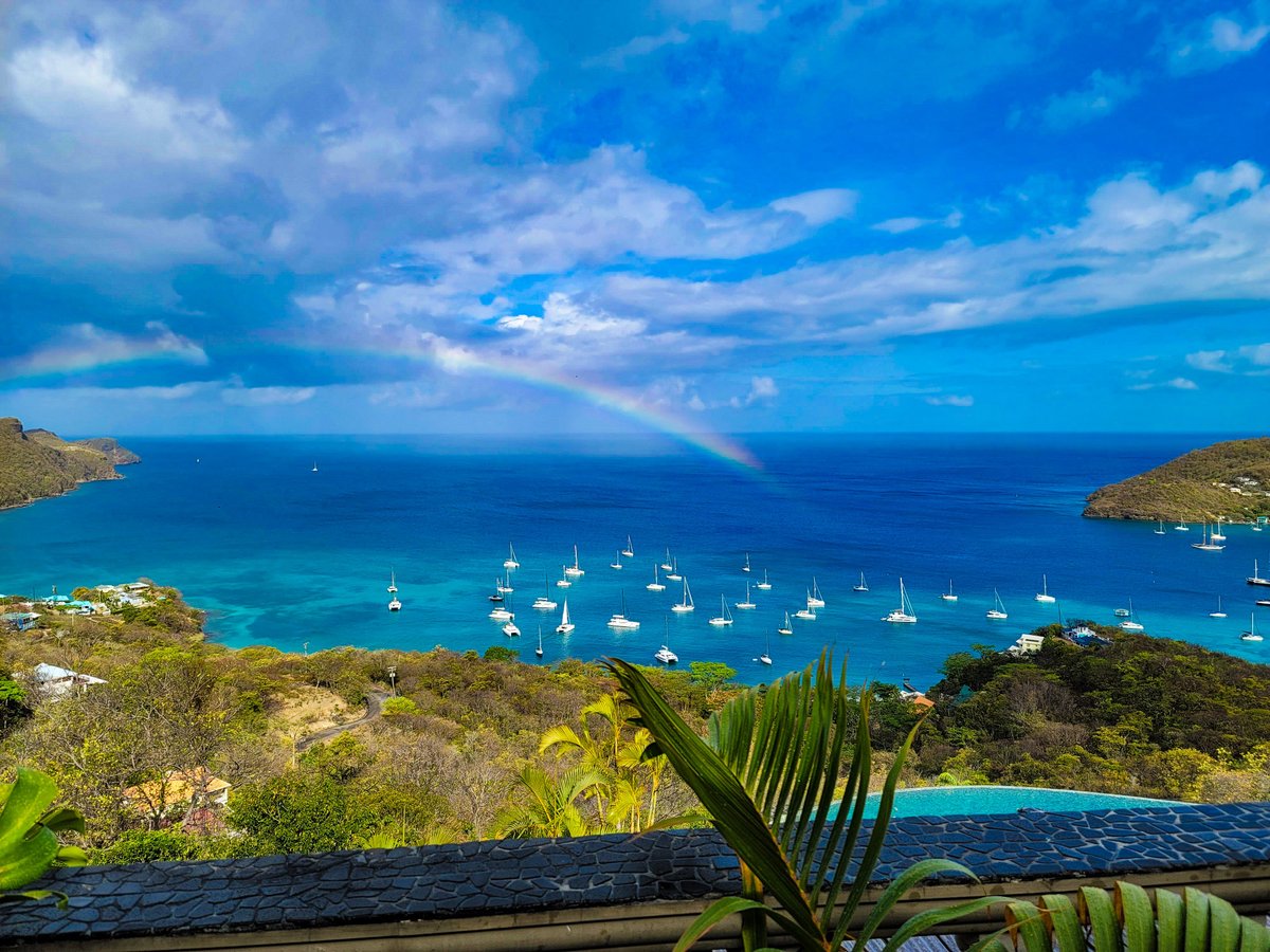 citysims's tweet photo. Pineapple 🍍Mango 🥭Chicken with Caribbean rice Pilaf for The Queen's Lunch. It's something about cooking in the tropics with a view and a Rainbow #StVincent #Grenadines #Bequia #Travel #explore #ExploreUnknown https://t.co/WhjXdXxdry
