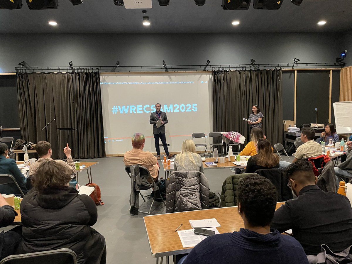 Awesome to be in Wrexham and hear about how the Future Generations Act has helped shape the <a href="/2025Wrecsam/">Wrecsam/Wrexham 2025 #wrecsam2025 City of Culture</a> UK City of Culture bid and get them into the final round. Loads of community engagement involved so far. Honestly, it’s all about Wrexham…