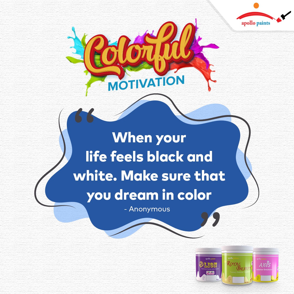 ApolloPaintsNP's tweet image. You know life will bring you dark days, but if you dream in color all of the world’s colors will flood into your soul. Dream in color.
.
.
.
.
.
#ApolloPaint #Motivationalquoteoftheday #ColorfulMotivation #Painting #nepal