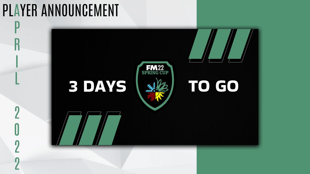FMCups's tweet photo. 🔴ANNOUNCEMENT🔴

3 Days to go until we start announcing who's made the Spring Cup. Who do YOU want to see??

#FM22 #FootballManager #fm22draft https://t.co/Z0e6xClRJy