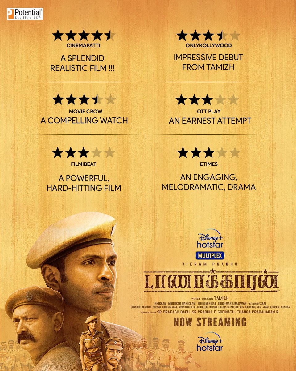 JioHotstartam's tweet photo. #TaanakkaranNowStreaming - https://t.co/HIyZ2rqiqf

@iamVikramPrabhu @ianjalinair @GhibranOfficial @philoedit @madheshmanickam @directortamil77 @prabhu_sr @rthanga @Potential_st @disneyplusHSTam

#டாணாக்காரன் https://t.co/oTrgPqDmib