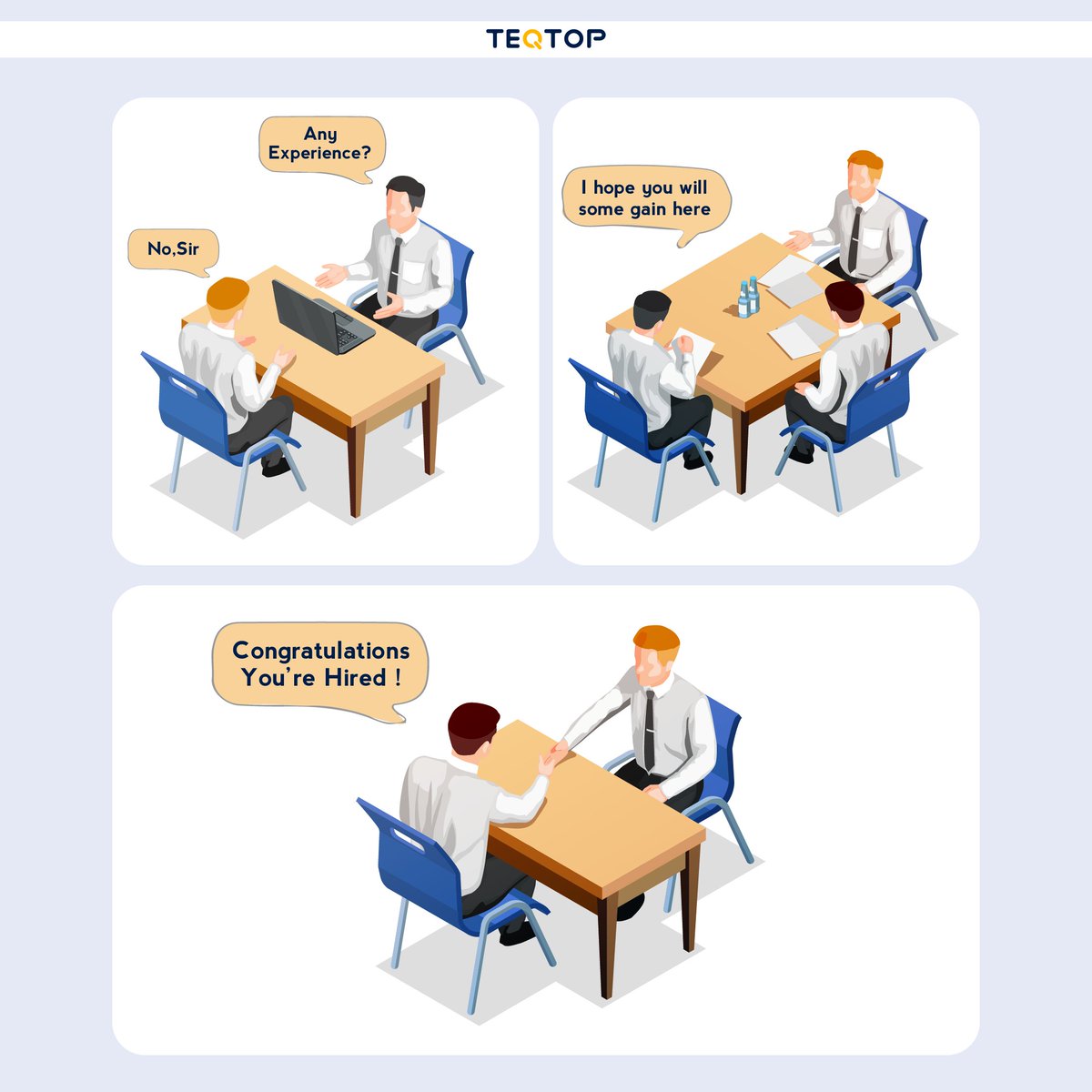 teqtop_agency's tweet photo. Giving #freshers a chance is as same as opening the door for new fresh ideas that just need to polish with a chance to work and some training. 
Hire freshers; hire learning #enthusiasts!

#hiring #job #jobopportunity #jobvacancy #jobinterview #recruitment #TEQTOP https://t.co/dOUOfza482