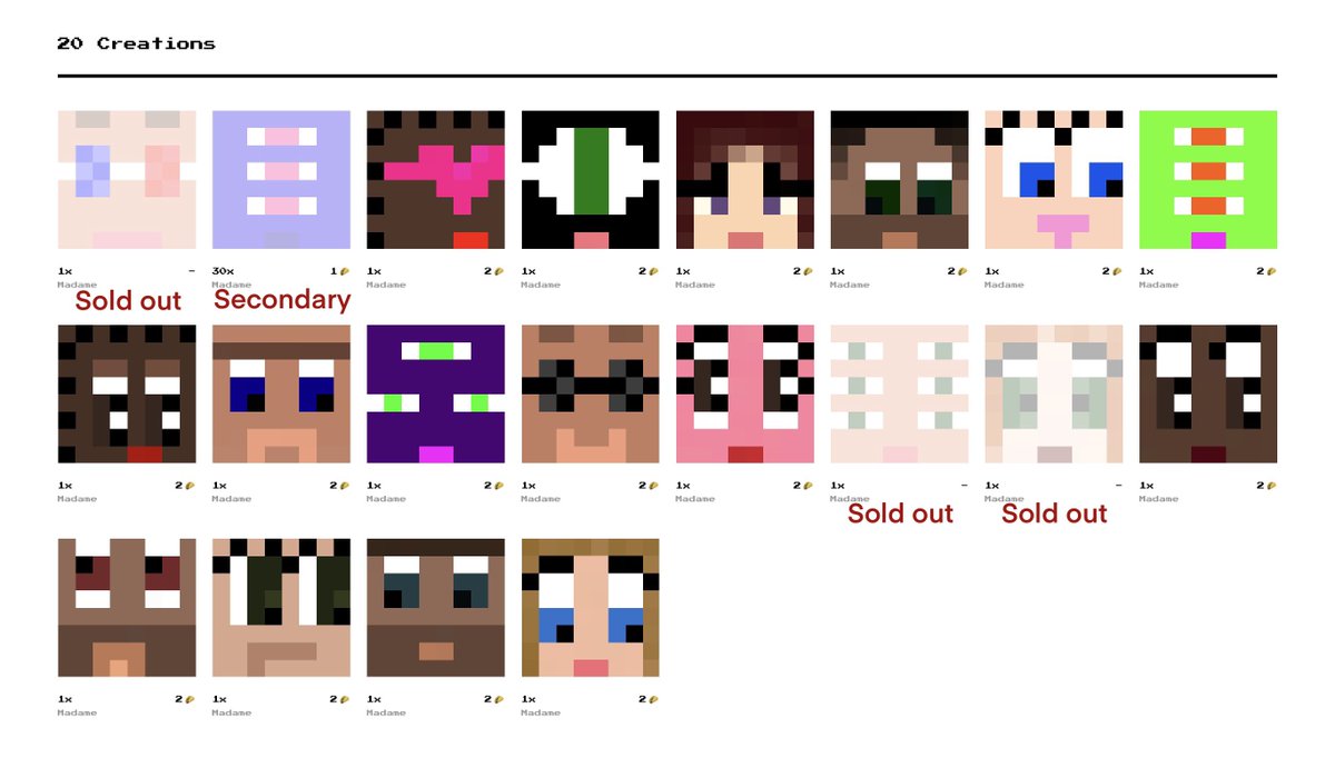 ❗️Remember that you can still collect my Creations <a href="/8bidou/">8bidou</a> on:

8x8.teztok.com/user/tz1iBoBzD…

#8bidou #tezos  #CleanNFT  #NFTCommunity #pixelart #pixel #Tez  #tezosnft #tezoscommunity