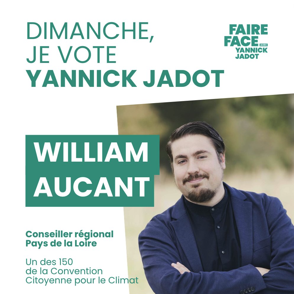🗳 Dimanche, pour #FaireFace,
🟢 Je reste calme et #JeVoteJadot.