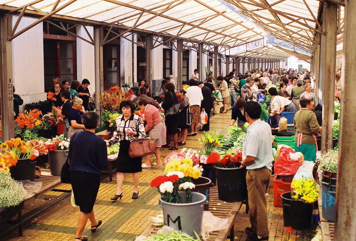 I can still hear the lively Portuguese chatter fill the outdoor mercado in Viseu, Portugal, 1992.