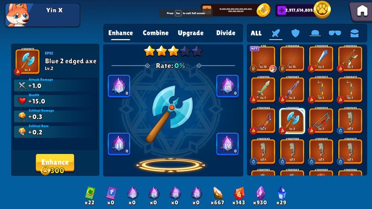 CorgiNFTGame's tweet image. Dear User !

Functions for items is under testing process right now. Be ready because it&apos;s time to build up the best equipment for you pet.

#gamenft #blockchain #BSC